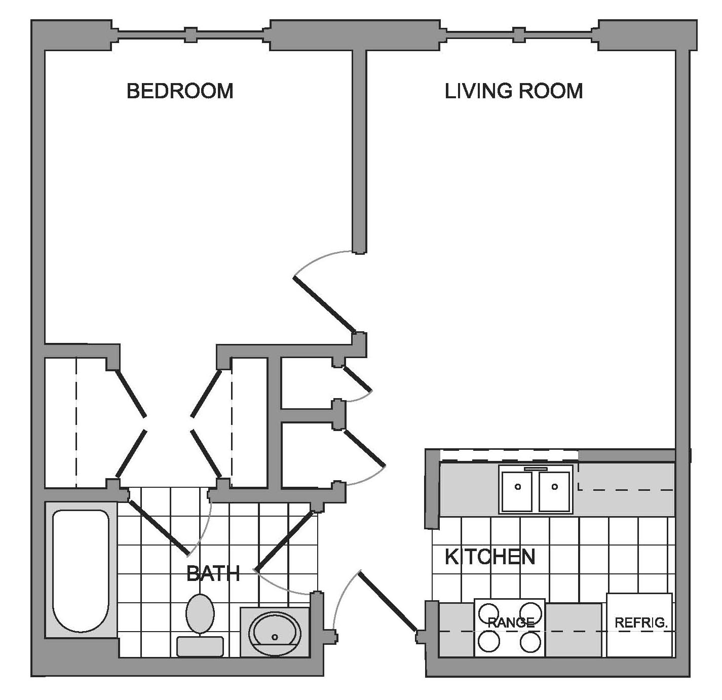 1 Bedroom Floor Plan