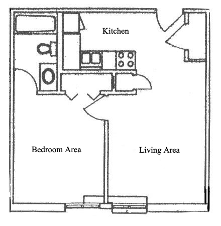 1 Bedroom Floor Plan