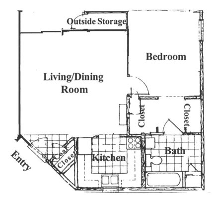 One Bedroom Floor Plan