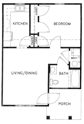 One Bedroom Floor Plan